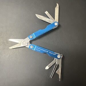 Leatherman Micra Multi-Tool, Knife, Scissors, Key Ring, Blue!